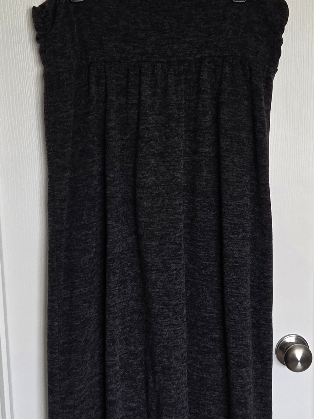 Tacera Charcoal Heather Maxi Skirt - Dark Gray